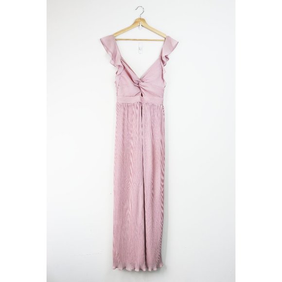 NEW ASTR the Label Golden Hour Plisse Jumpsuit S - Picture 4 of 14